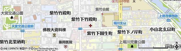 京都府京都市北区紫竹下竹殿町36周辺の地図