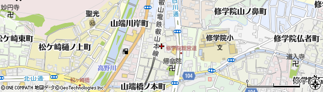 京都府京都市左京区山端森本町周辺の地図