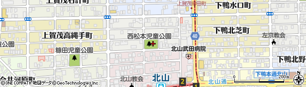 西松本公園周辺の地図