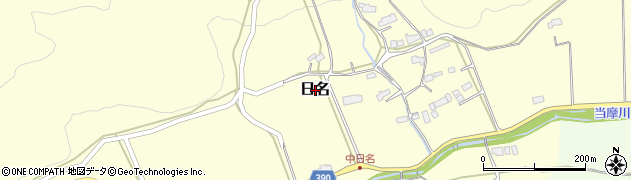 岡山県真庭市日名周辺の地図