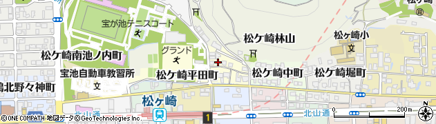 京都府京都市左京区松ケ崎西町17周辺の地図