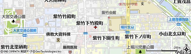 京都府京都市北区紫竹下竹殿町26周辺の地図