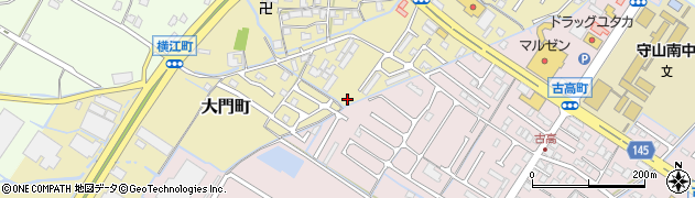 滋賀県守山市大門町周辺の地図