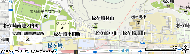 京都府京都市左京区松ケ崎林山周辺の地図