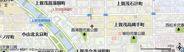 京都府京都市北区上賀茂薮田町周辺の地図