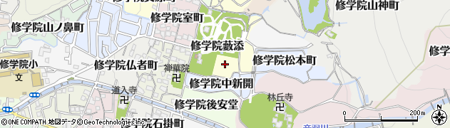京都府京都市左京区修学院藪添周辺の地図