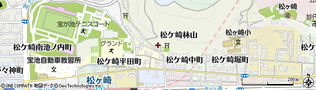 京都府京都市左京区松ケ崎林山34周辺の地図