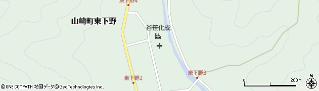兵庫県宍粟市山崎町東下野169周辺の地図