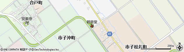滋賀県東近江市市子殿町39周辺の地図