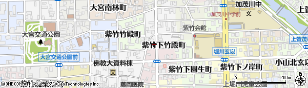 京都府京都市北区紫竹下竹殿町20周辺の地図