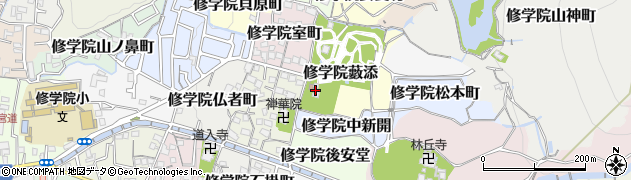宮内庁京都事務所　修学院離宮事務所周辺の地図
