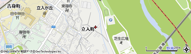 滋賀県守山市立入町376周辺の地図