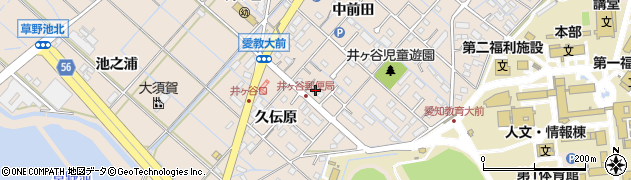 愛知県刈谷市井ケ谷町中前田85周辺の地図
