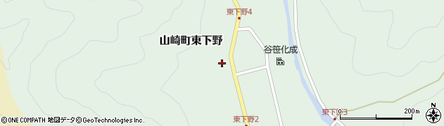 兵庫県宍粟市山崎町東下野65周辺の地図