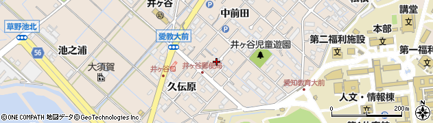 愛知県刈谷市井ケ谷町中前田86周辺の地図