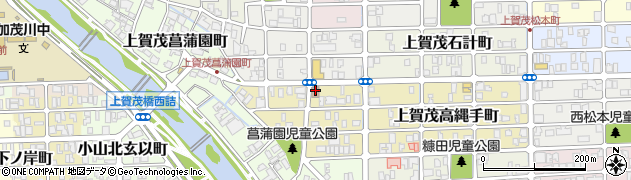 京都上賀茂郵便局周辺の地図