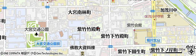 京都府京都市北区紫竹竹殿町周辺の地図