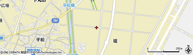 愛知県豊田市堤町（堤）周辺の地図