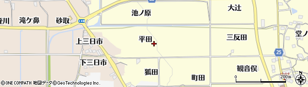 京都府亀岡市千歳町千歳平田周辺の地図