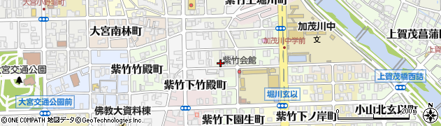 京都府京都市北区紫竹上園生町7周辺の地図