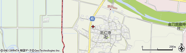 滋賀県蒲生郡日野町野出880周辺の地図