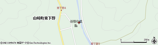 兵庫県宍粟市山崎町東下野136周辺の地図