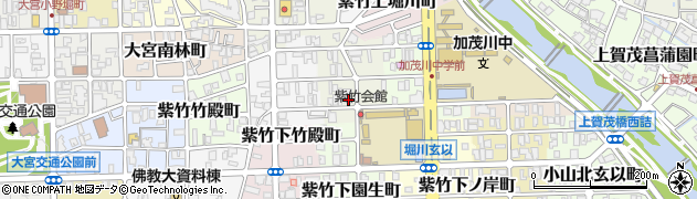 京都府京都市北区紫竹上園生町8周辺の地図