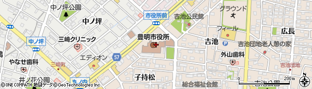 豊明市役所　家庭児童相談周辺の地図