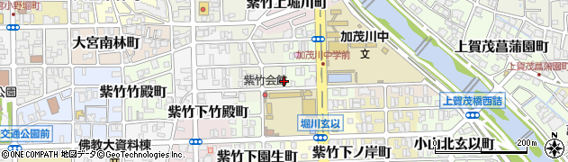 京都府京都市北区紫竹上園生町36周辺の地図
