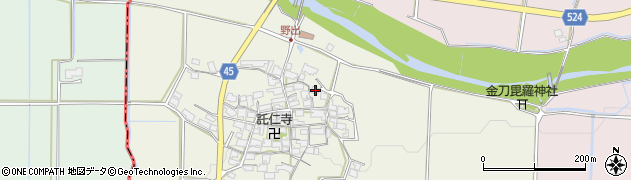 滋賀県蒲生郡日野町野出863周辺の地図