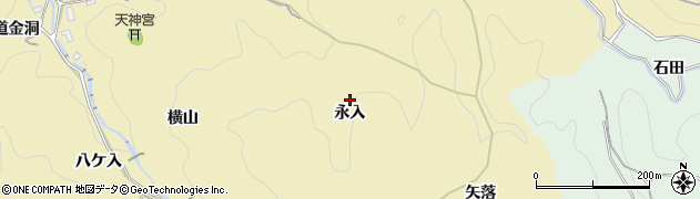 愛知県豊田市豊松町永入周辺の地図