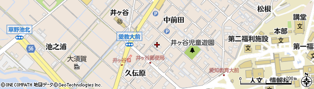 愛知県刈谷市井ケ谷町中前田76周辺の地図