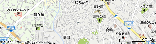 愛知県豊明市三崎町ゆたか台10-8周辺の地図