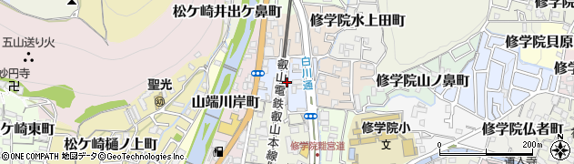 京都府京都市左京区山端滝ケ鼻町周辺の地図