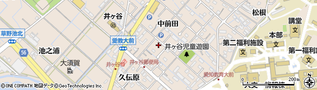愛知県刈谷市井ケ谷町中前田78周辺の地図