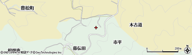 愛知県豊田市松平町市平周辺の地図