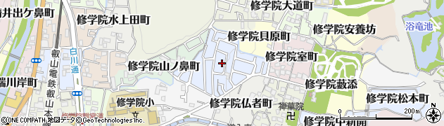 京都府京都市左京区修学院泉殿町周辺の地図