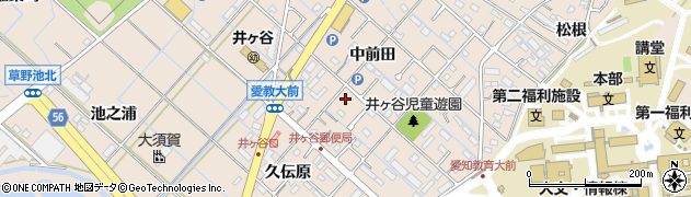 愛知県刈谷市井ケ谷町中前田74周辺の地図