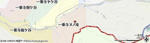 京都府京都市左京区一乗寺ヌノ滝周辺の地図