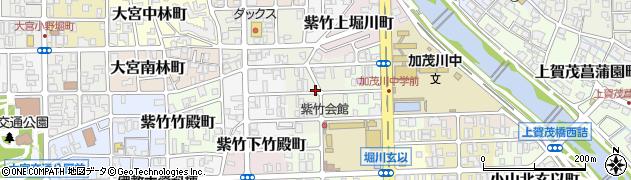 京都府京都市北区紫竹上園生町周辺の地図