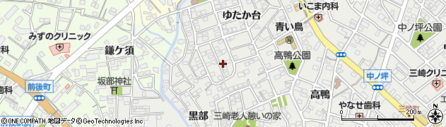 愛知県豊明市三崎町ゆたか台10-5周辺の地図