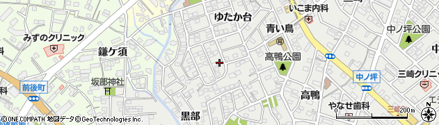 愛知県豊明市三崎町ゆたか台10-10周辺の地図