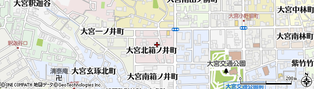 京都府京都市北区大宮北箱ノ井町周辺の地図