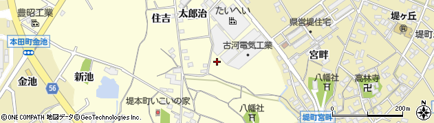 愛知県豊田市堤本町周辺の地図