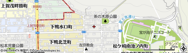 京都府京都市左京区下鴨北茶ノ木町周辺の地図