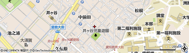 愛知県刈谷市井ケ谷町中前田44周辺の地図