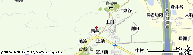 京都府亀岡市千代川町北ノ庄（西谷）周辺の地図
