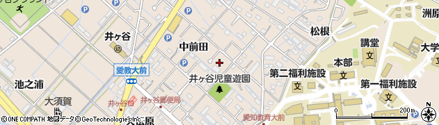 愛知県刈谷市井ケ谷町中前田43周辺の地図