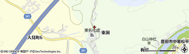 愛知県豊田市岩倉町西洞1周辺の地図
