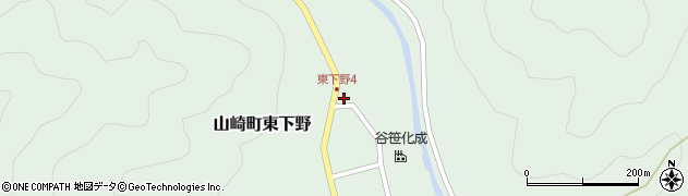 兵庫県宍粟市山崎町東下野143周辺の地図